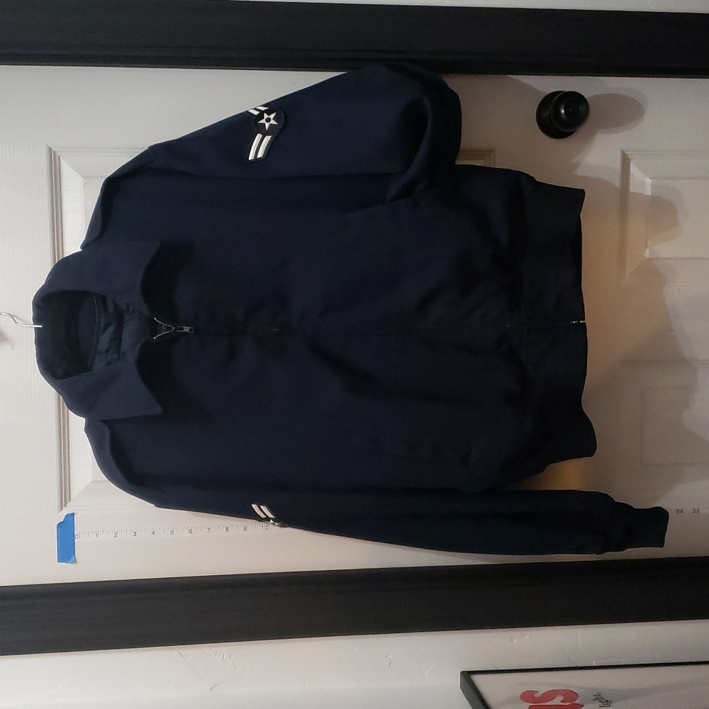 LN Airforce Navy Blue Bomber Jacket w Removable Liner 44R DSCP Military coat